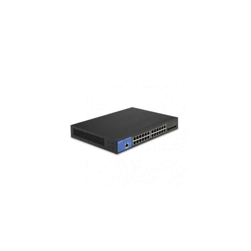 Switch Gigabit Ethernet Lgs328C, 24 Puertos 10/100/1000 + 4 Puertos 10G Sfp+, 128Gbit/S, 16.000 Entradas - Administrable LINKSYS LINKSYS