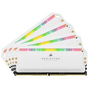 Kit Memoria Ram Dominator Platinum Rgb Ddr4, 4000Mhz, 32Gb (4 X 8Gb), Cl19, Xmp, Blanco CORSAIR