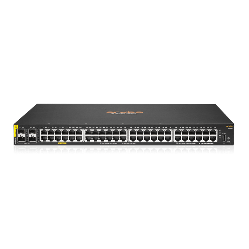 Switch Gigabit Ethernet 6000, 48 Puertos 10/100/1000 Mbps + 4 Puertos Sfp, 104 Gbit/S, 8192 Entradas - Administrable ARUBA ARUBA