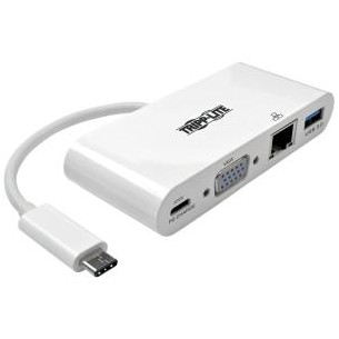 ADAPTADOR USB 3.1 A VGA USB-A CARGA USB-C Y GIGABIT ETHERNET