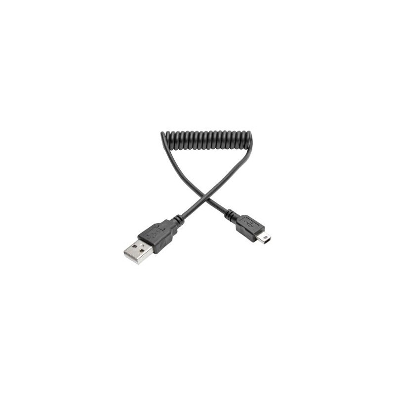 CABLE USB 2.0 A/MINI-B DE ALTA VELOCIDAD ESPIRAL M/M 1.83M