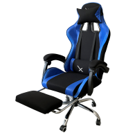 Silla Gamer XZEAL XZSXZ52A Azul Con Reposapiés, Soporta hasta 150kg