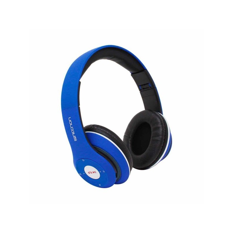 Audífonos Necnon NBH-01R Azul, Alámbrico e Inalámbrico, Bluetooth, 3.5 mm