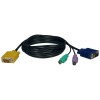 Cable Vga, Hd15 Macho - Hd15 Macho / (X2) Minidin6 M, 1.8 Metros TRIPP-LITE TRIPP-LITE