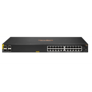 Switch Gigabit Ethernet 6100, 24 Puertos Poe 10/100/1000Mbps + 4 Puertos Sfp+, 128 Gbit/S, 8192 Entradas - Administrab ARUBA