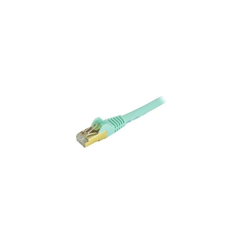 CABLE DE 30CM DE RED ETHERNET CAT6 BLINDADO AQUA STP