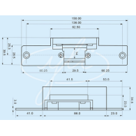 Cerradura Eléctrica para Puerta YS-130NO Yli Electronic, 3.9 x 15cm YLI ELECTRONIC