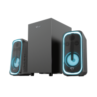 Bocinas Trust Subwoofer GXT 635 RUMAX RGB, Bluetooth, Alámbrico/Inalámbrico, 2.1, 40W RMS, 80W PMPO, Negro TRUST