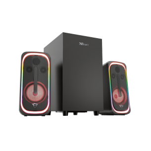 Bocinas Trust Subwoofer GXT 635 RUMAX RGB, Bluetooth, Alámbrico/Inalámbrico, 2.1, 40W RMS, 80W PMPO, Negro