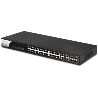 Switch Gigabit Ethernet Vigorswitch G1282, 24 Puertos 10/100/1000Mbps + 4 Puertos Sfp Combo, 56 Gbit/S, 8.000 Entradas - DrayTek DRAYTEK
