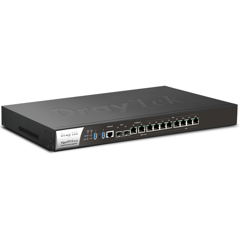 Router Con Firewall Vigor3910, Alámbrico, 10X Rj-45, 2X Sfp+ DrayTek DRAYTEK