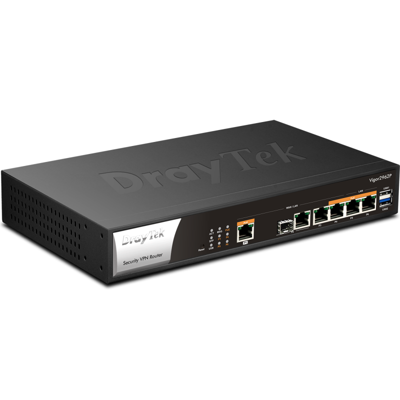 Router Ethernet De Banda Dual Mu-Mimo Vigor2962, Alámbrico, 4X Rj-45 DrayTek DRAYTEK
