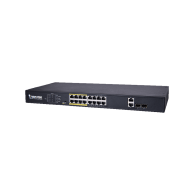 Switch Fast Ethernet Aw-Fgt-180D-250, 16 Puertos Poe 10/100Mbps + 2 Puertos Sfp, 7.2 Gbit/S, 16.000 Entradas - No Admini vivotek VIVOTEK