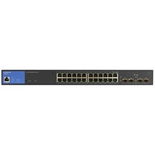 Switch Gigabit Ethernet Lgs328Pc, 24 Puertos Poe+ 10/100/1000 Mbps + 4 Puertos 1G Sfp - Administrable LINKSYS