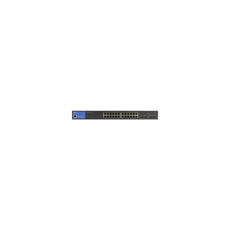 Switch Gigabit Ethernet Lgs328Pc, 24 Puertos Poe+ 10/100/1000 Mbps + 4 Puertos 1G Sfp - Administrable LINKSYS LINKSYS