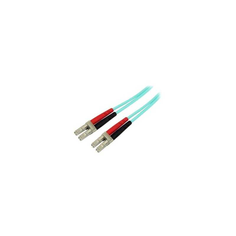 CABLE 3M FIBRA DUPLEX MULTI LC OM4 100GB 50/125 LSZH AGUAMARINA