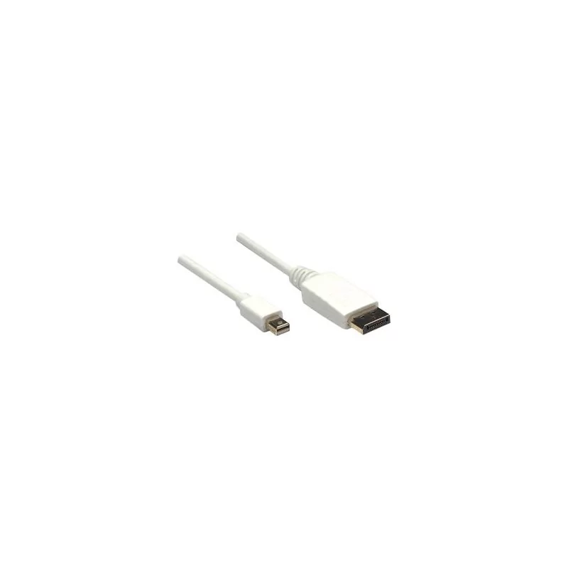 CABLE DISPLAYPORT - MINIDP M-M 2.0M BLANCO. CABLE DISPLAYPORT - MINIDP M-M 2.0M BLANCO.