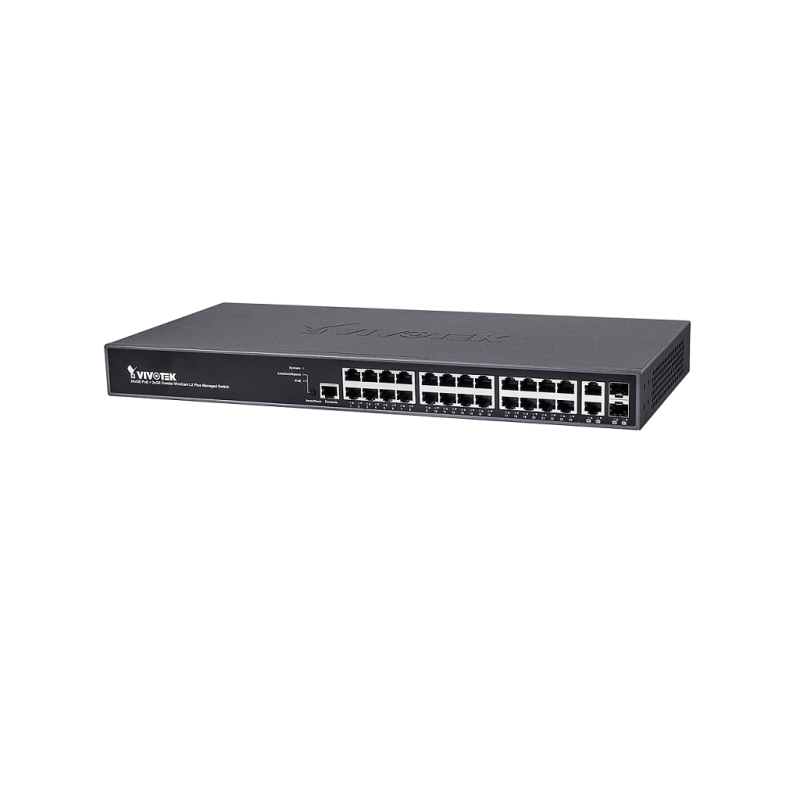 Switch Gigabit Ethernet Aw-Gev-267A-370, 24 Puertos 10/100/1000Mbps + 2 Puertos Sfp, 52 Gbit/S - Administrable vivotek vivotek