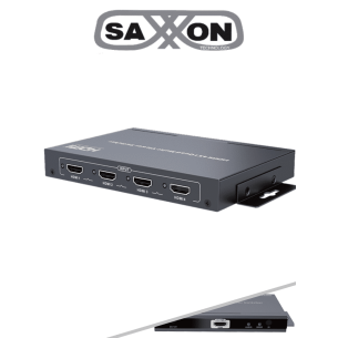 SAXXON LKV401MS- Switch de Video HDMI Multivista para 4 Entradas y 1 Salida/ Resolución 1080p@60Hz/ Múltiples Modos de V