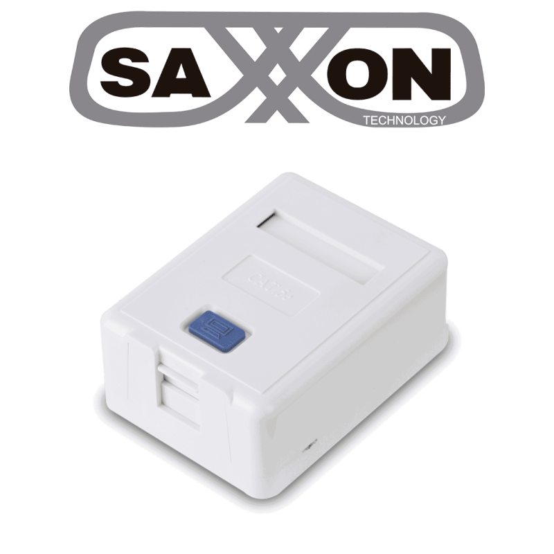 Caja De Montaje En Superficie Para Jack Utp / 1 Puerto / Con Etiqueta Saxxon A1661 SAXXON