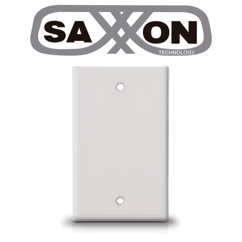 Placa De Pared Ciega / Sin Puertos / Color Blanco Saxxon A175 SAXXON