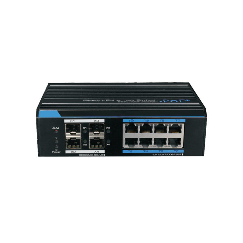 Switch Gigabit Ethernet Utp7308Ge-Poe, 8 Puertos Poe+ 10/100/1000 + 4 Puertos Sfp, 24 Gbit/S, 8.000 Entradas - No Administ UTEPO UTEPO