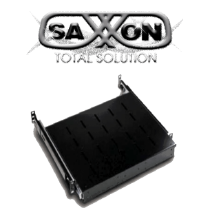 SAXXON 70033501- Charola para gabinete/ Deslizable para teclado/ Color negro/ Medidas 440 mm de ancho x 350 mm de profun