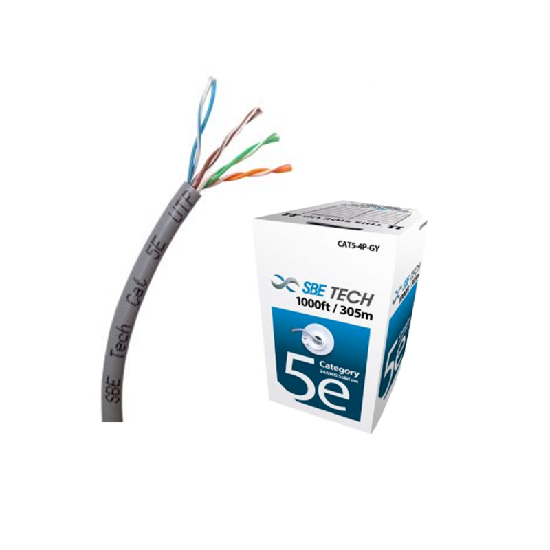 Cable Utp Cat5E/ Caja De 305 Metros/ 1 Cobre/ Color Gris/ 4 Pares/ 24 Awg/ Utp Sbe Tech Sbeutpc5Ecugy SBE TECH