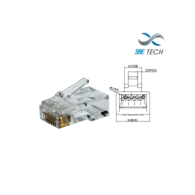 Conector Rj-45 Cat6, Transpartente, 50 Piezas SBE TECH SBE TECH