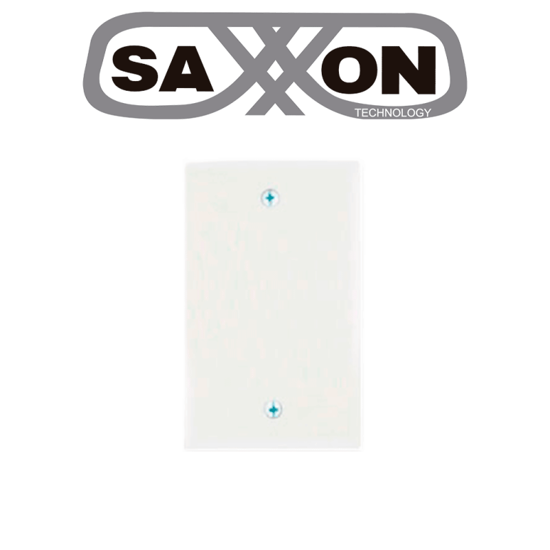 Placa De Pared Ciega / Sin Puertos / Color Blanco / Incluye Tornillos Saxxon SAXXON