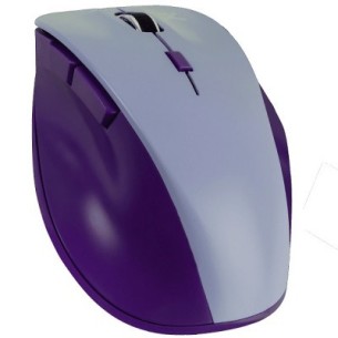 Mouse Perfect Choice PC-045106 Óptico Thumb, RF Inalámbrico, 1600DPI, Morado