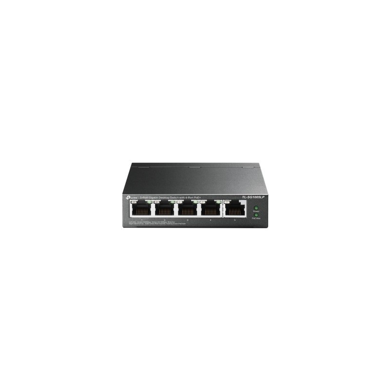 Switch Gigabit Ethernet Tl-Sg1005Lp, 5 Puertos 10/100/1000 (4X Poe+), 10Gbit/S, 2000 Entradas - No Administrable TP-LINK TP-LINK