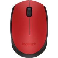 Mouse Logitech Óptico M170, Inalámbrico, USB, Negro/Rojo