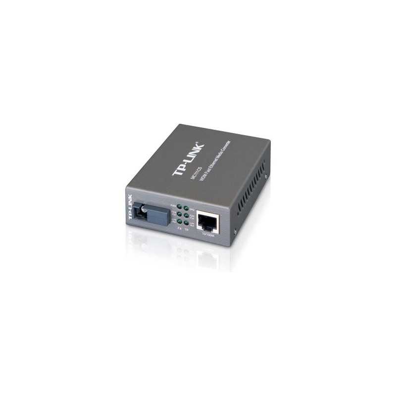 Convertidor De Medios Mc111Cs, Mono Modo Wdm Conector De Fibra Sc A Rj45 10/10Mbps TP-LINK TP-LINK