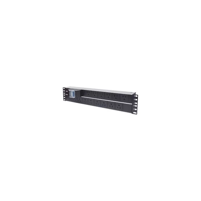 PDU BARRA MULTICONTACTO 15 CONTACTOS DOBLE INTERRUPTOR RACK