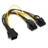 Cable De Poder Pci-E (6-Pin) Hembra 2 X Pci-E (8-Pin) Macho Brobotix BROBOTIX