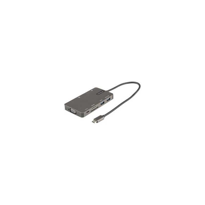 0065030891769-StarTech.com Adaptador Multipuertos USB C - Docking Station  de Viajes HDMI 4K 30Hz o VGA - Hub Ladrón USB 3.0 de 5Gbps (USB-A / USB  Tipo C) - PD de 1