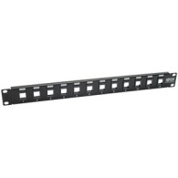 Panel De Parcheo Sin Blindaje Cat5E/Cat6, 12 Puertos Rj-45, 1U, Negro Tripplite TRIPP-LITE