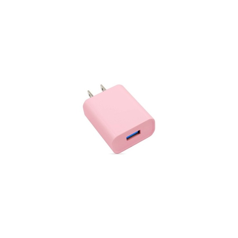 Usb De Carga Rapida Cargador Usb 3.0 Para Pared + Cable Usb Tipo Lightning Color Rosa Adaptador Cable Brobotix BROBOTIX