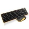 Teclado/Mouse Combo Inalambrico Compacto Gt4000Na / Color Negro/Amarillo Ghia GHIA