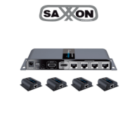 Extensor De Video Hdmi Alámbrico Cat6, 1X Hdmi, 4X Rj-45, 40 Metros saxxon SAXXON