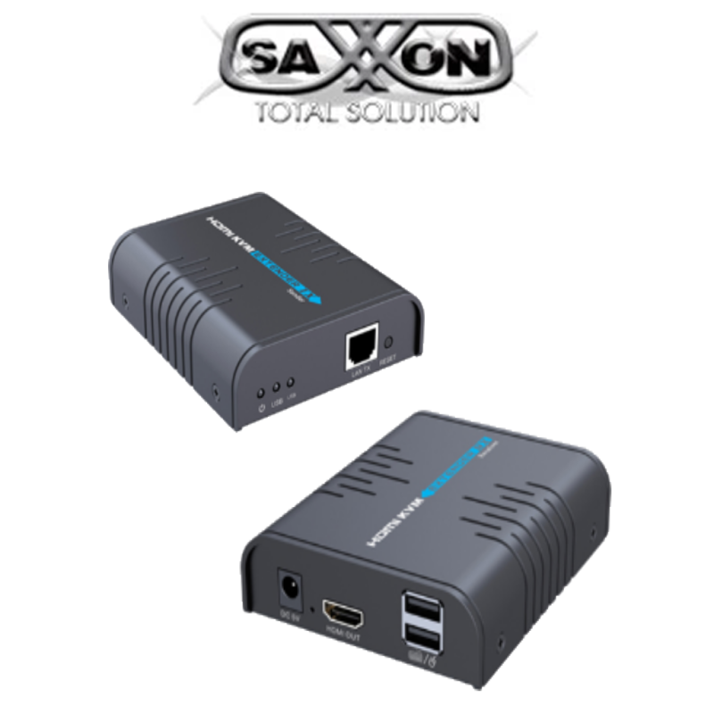 Kit Extensor De Video Hdmi Por Cat5/Cat6 Lkv388A, Hdmi, 2X Rj-45, 2X Usb2.0, 120 Metros saxxon SAXXON