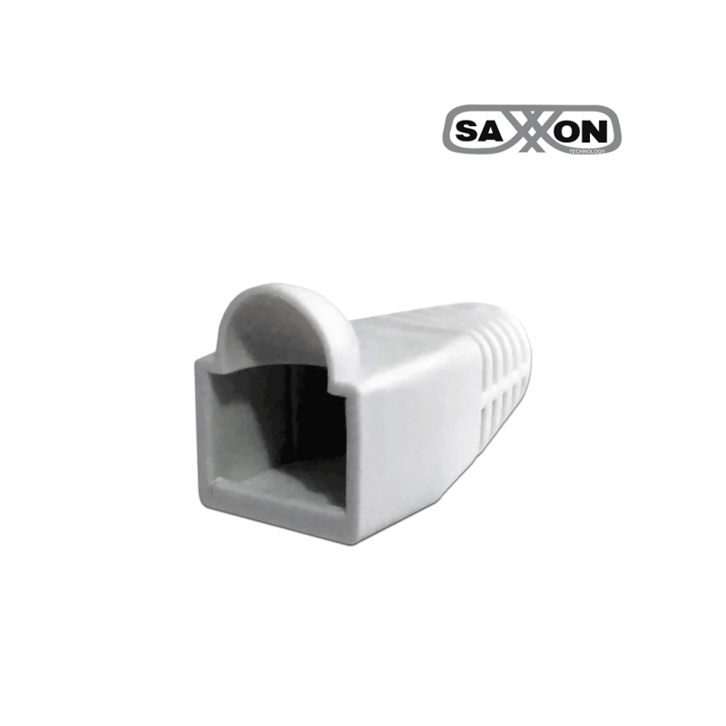 Bota Para Conector Plug Rj45 Categoría 5E/ Color Blanco/ Paquete De 100 Piezas Saxxon S902A3 SAXXON