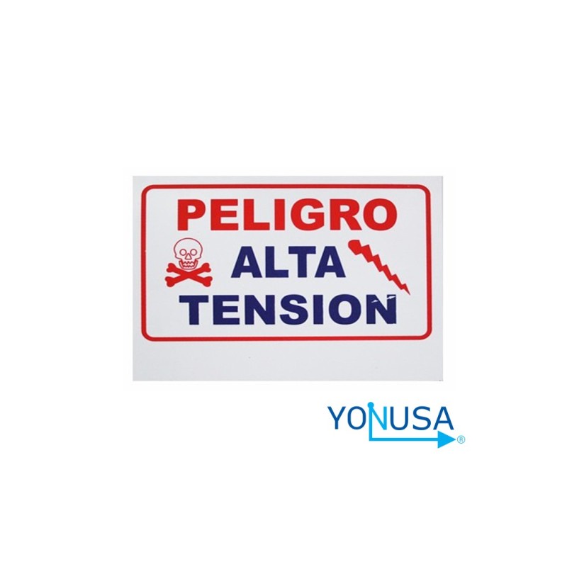 Letrero O Anuncio Genérico Preventivo De Alta Tensión Para Colocación En Cercos Eléctricos Entre Cada 6 Yonusa Lpvoltas YONUSA