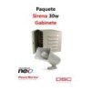 Sirena Exterior 2 Tonos, 30W, Blanco, Incluye Gabinete DSC DSC