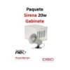 Sirena Exterior 2 Tonos, 20W, Blanco, Incluye Gabinete DSC DSC