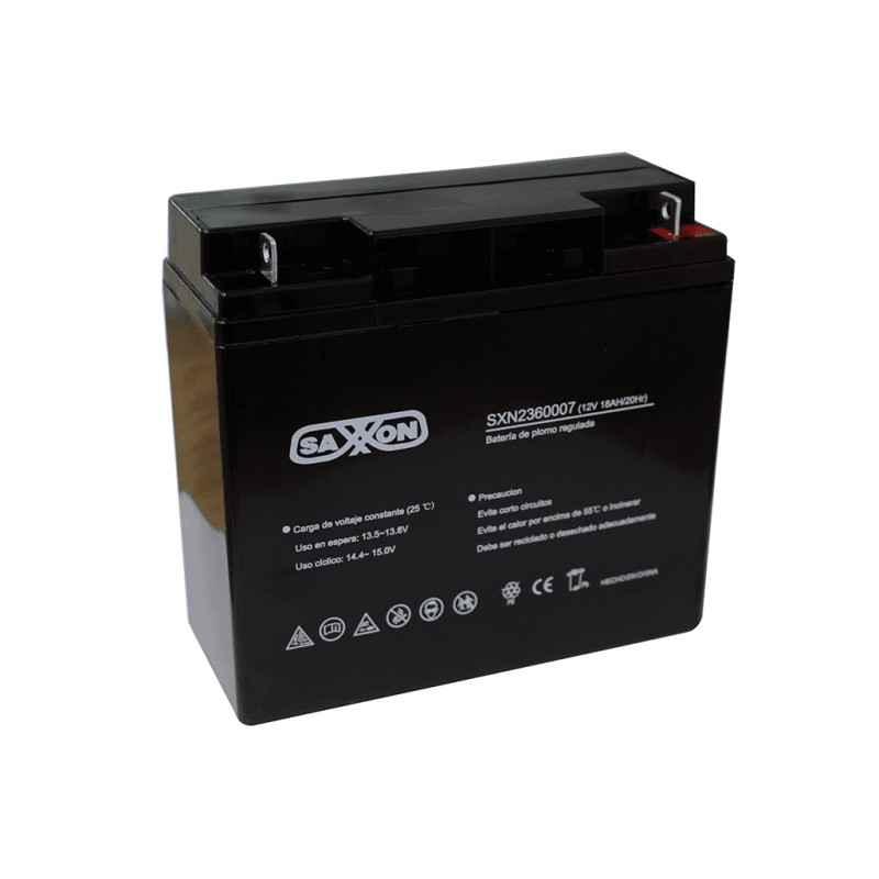 Batería De Respaldo De 12 Volts Libre De Mantenimiento Y Facil Instalacion / 18 Ah/ Compatible Con Cctv/ Saxxon Cbat18Ah SAXXON