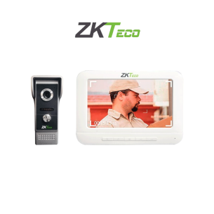 ZKTECO VDP03B3 Kit - Kit de Videoportero Analógico con 1 Frente de Calle Metálico y 1 Monitor de 7 / Sistema de Visión en /