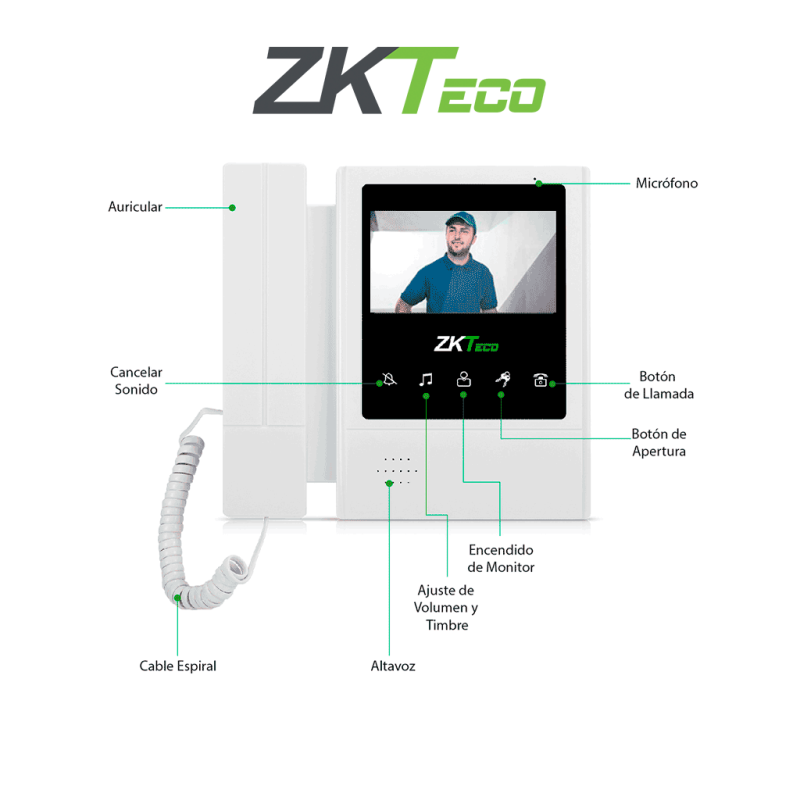 Videoportero ZKTeco VDPI-B4