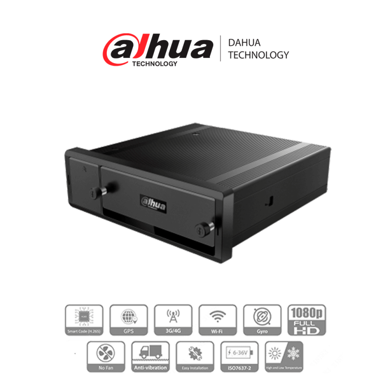 Nvr Móvil De 4 Canales Poe Dhi-Mnvr4104-Gfwi Para 1/2 Discos Duros, Máx. 2Tb, 2X Usb 2.0, 1X Rj-45 DAHUA DAHUA